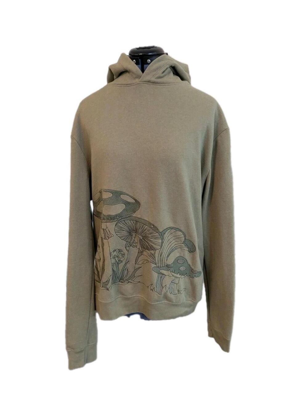 Blind Rooster Brown Hoodie With Mushroom Embroidery Size Large Shroom Hippie 70s